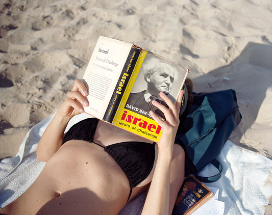 “Easy Reading” (Tourist Reading on Tel Aviv’s Beach), 2021